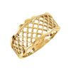 Lattice Design Wedding Band Ring in 14k Yellow Gold ( Size 6 ) Lattice Design Wedding Band Ring in 14k Yellow Gold ( Size 6 )