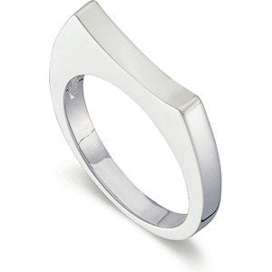 14k White Gold 2.75mm Stackable Ring, Size 7 14k White Gold 2.75mm Stackable Ring, Size 7