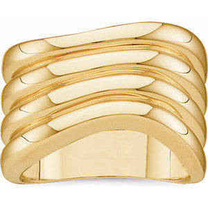 14k Yellow Gold Fashion Ring, Size 7 14k Yellow Gold Fashion Ring, Size 7
