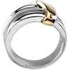 14K White & Yellow Gold Two-Tone Fashion Ring, Size 7 14K White & Yellow Gold Two-Tone Fashion Ring, Size 7