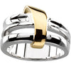 14K White & Yellow Gold Two-Tone Fashion Ring, Size 7 14K White & Yellow Gold Two-Tone Fashion Ring, Size 7