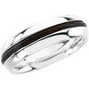 Ladies Sterling Silver and Rubber Fashion Ring (Size 7 ) Ladies Sterling Silver and Rubber Fashion Ring (Size 7 )