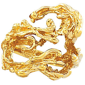 10k Yellow Gold Freeform Ring, Size 6 10k Yellow Gold Freeform Ring, Size 6