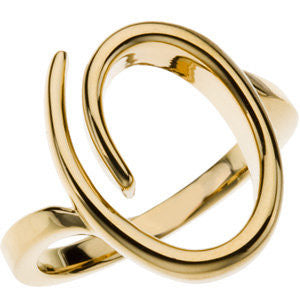 14k Yellow Gold Freeform Ring, Size 7 14k Yellow Gold Freeform Ring, Size 7