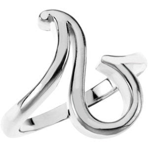 14k White Gold Freeform Ring, Size 7 14k White Gold Freeform Ring, Size 7