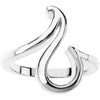 14k White Gold Freeform Ring, Size 7 14k White Gold Freeform Ring, Size 7