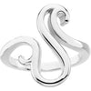 14k White Gold Fashion Ring, Size 7 14k White Gold Fashion Ring, Size 7