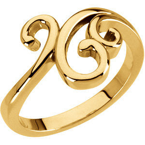 14k Yellow Gold Fashion Ring, Size 7 14k Yellow Gold Fashion Ring, Size 7