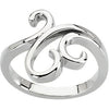 14k White Gold Freeform Ring, Size 7 14k White Gold Freeform Ring, Size 7