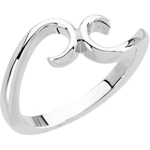 14k White Gold Fashion Ring, Size 7 14k White Gold Fashion Ring, Size 7