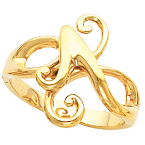 14k Yellow Gold Freeform Ring, Size 6 14k Yellow Gold Freeform Ring, Size 6