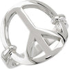 Peace Sign Ring in 14k White Gold ( Size 6 ) Peace Sign Ring in 14k White Gold ( Size 6 )