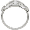 14k White Gold Peace Sign Ring, Size 7 14k White Gold Peace Sign Ring, Size 7