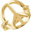 Peace Sign Ring in 14k Yellow Gold ( Size 6 ) Peace Sign Ring in 14k Yellow Gold ( Size 6 )