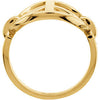 14k Yellow Gold Peace Sign Ring, Size 7 14k Yellow Gold Peace Sign Ring, Size 7