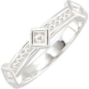 Sterling Silver Stackable Fashion Ring, Size 7 Sterling Silver Stackable Fashion Ring, Size 7