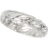 14k White Gold 5mm Hand-Woven Band Size 8.5 14k White Gold 5mm Hand-Woven Band Size 8.5