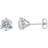 Pair of 3/4 CTTW Diamond Friction Post Stud Earrings in 14k Yellow Gold