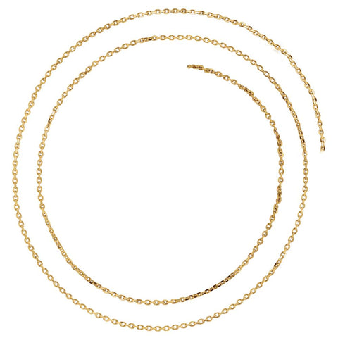 14k Yellow Gold 1.4mm Diamond-Cut Cable 24" Chain 14k Yellow Gold 1.4mm Diamond-Cut Cable 24" Chain