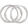 Sterling Silver Set of 3 Stackable Rings, Size 6 Sterling Silver Set of 3 Stackable Rings, Size 6