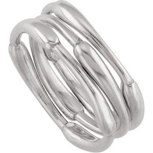 Sterling Silver Set of 3 Stackable Rings, Size 6 Sterling Silver Set of 3 Stackable Rings, Size 6