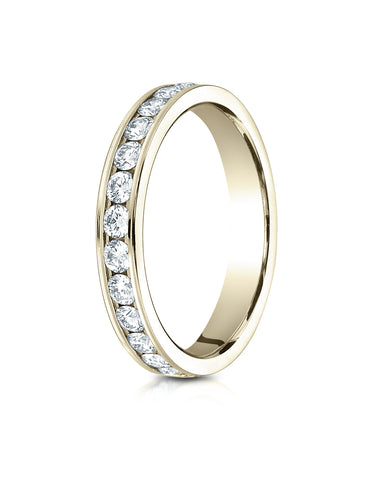 Benchmark 14K Yellow Gold 3mm Channel Set Eternity Wedding Band Ring, (0.96 ct. - 1.48 ct.)