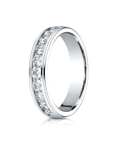 Benchmark 14K White Gold 4mm Channel Set Eternity Wedding Band Ring, (1.60 ct. - 2.48 ct., Sizes 4 - 15)