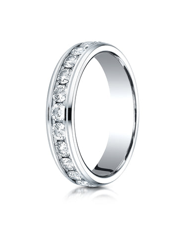 Benchmark Platinum 4mm Channel Set Eternity Wedding Band Ring, (1.32 ct. - 1.98 ct., Sizes 4 - 15)