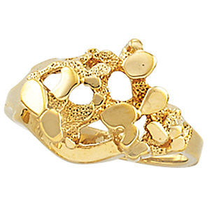 10k Yellow Gold Nugget Ring, Size 6 10k Yellow Gold Nugget Ring, Size 6
