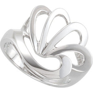 14k White Gold Freeform Ring , Size 6 14k White Gold Freeform Ring , Size 6