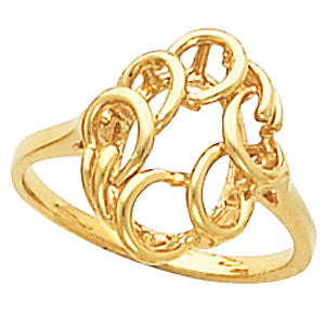 14k Yellow Gold Fashion Ring , Size 6 14k Yellow Gold Fashion Ring , Size 6