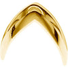 14k Yellow Gold V Shaped African Band, Size 6 14k Yellow Gold V Shaped African Band, Size 6