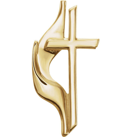 14k Yellow Gold Methodist Cross Lapel Pin 14k Yellow Gold Methodist Cross Lapel Pin