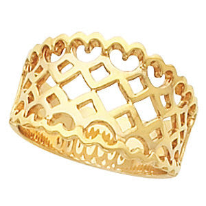 14k Yellow Gold Freeform Ring, Size 6 14k Yellow Gold Freeform Ring, Size 6