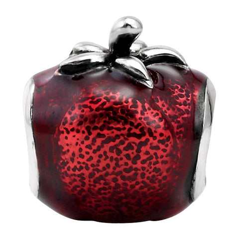 Sterling Silver 10.7x9.55mm Apple Bead Sterling Silver 10.7x9.55mm Apple Bead