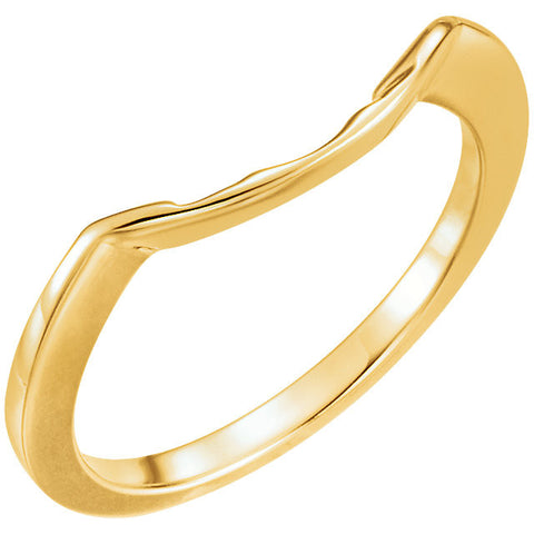 14k Yellow Gold Band for 8.6mm Engagement Ring, Size 6