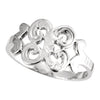 14k White Gold Initial Rings, Size 6 14k White Gold Initial Rings, Size 6