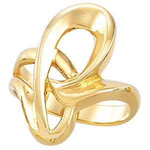14k Yellow Gold Freeform Ring, Size 6 14k Yellow Gold Freeform Ring, Size 6