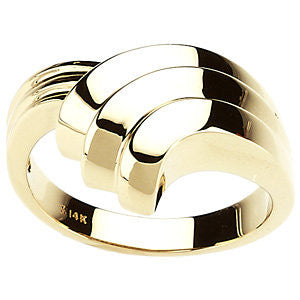 14k Yellow Gold Fashion Ring, Size 6 14k Yellow Gold Fashion Ring, Size 6