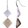 Pair of Geometric Shape Dangle Earrings in Sterling Silver Pair of Geometric Shape Dangle Earrings in Sterling Silver