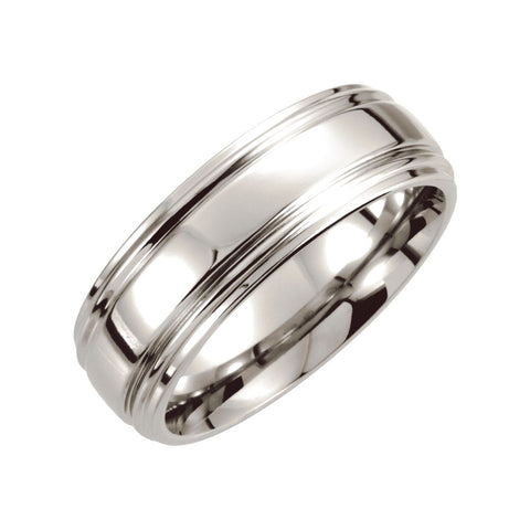 Cobalt 8mm Double Ridged Band Size 11.5 Cobalt 8mm Double Ridged Band Size 11.5