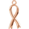 Breast Cancer Awareness Ribbon Charm in 14K Rose Gold