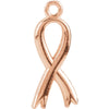 Breast Cancer Awareness Ribbon Charm in 14K Rose Gold Breast Cancer Awareness Ribbon Charm in 14K Rose Gold