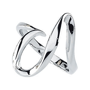 14k White Gold Freeform Ring, Size 6 14k White Gold Freeform Ring, Size 6