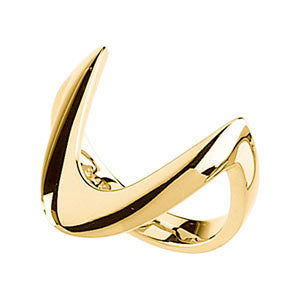 14k White Gold "V" Ring , Size 6 14k White Gold "V" Ring , Size 6