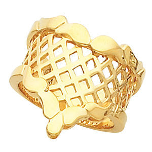 14k Yellow Gold Latticework Ring, Size 6 14k Yellow Gold Latticework Ring, Size 6