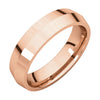 6mm Knife Edge Comfort Fit Band in 10K Rose Gold (Size 7.5)