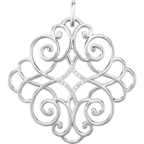 Sterling Silver 1/10 CTW Diamond Pendant Sterling Silver 1/10 CTW Diamond Pendant