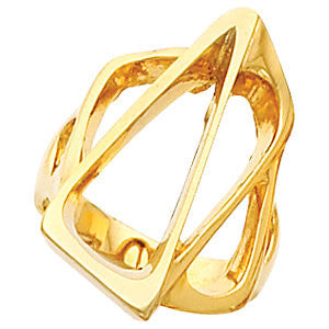 14k Yellow Gold Freeform Ring, Size 6 14k Yellow Gold Freeform Ring, Size 6