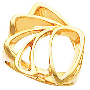 14k Yellow Gold Freeform Ring, Size 6 14k Yellow Gold Freeform Ring, Size 6